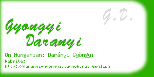 gyongyi daranyi business card