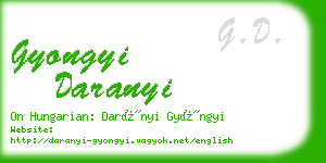 gyongyi daranyi business card